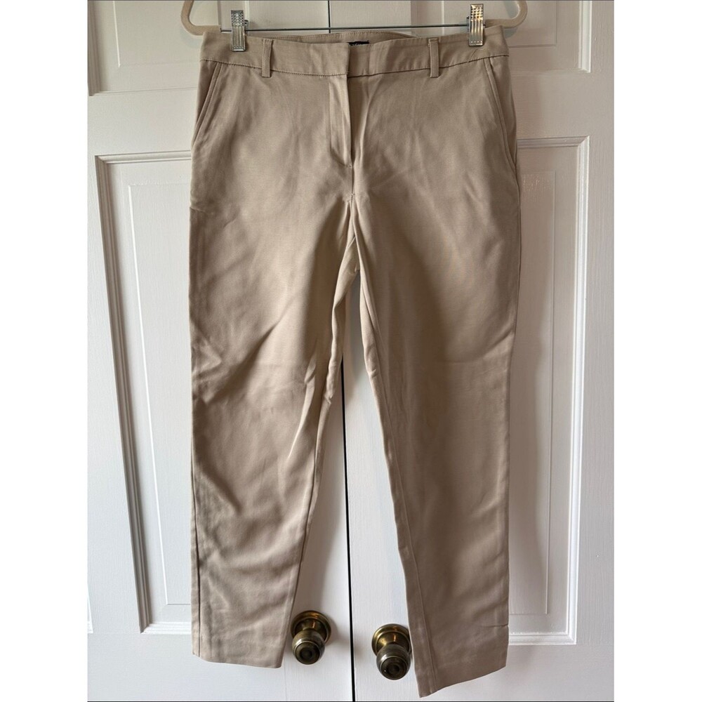 Jones New York Women’s Tan Khaki Beige Cropped Ankle Capri Cotton Pants Size 6